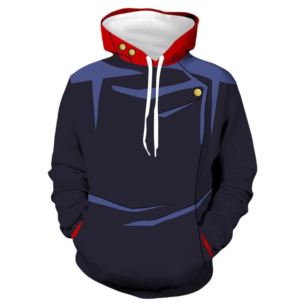 Felpa Sportiva da Uomo con Cappuccio Stampa Digitale 3D Moda Cartone Animato Animazione Felpa Casual