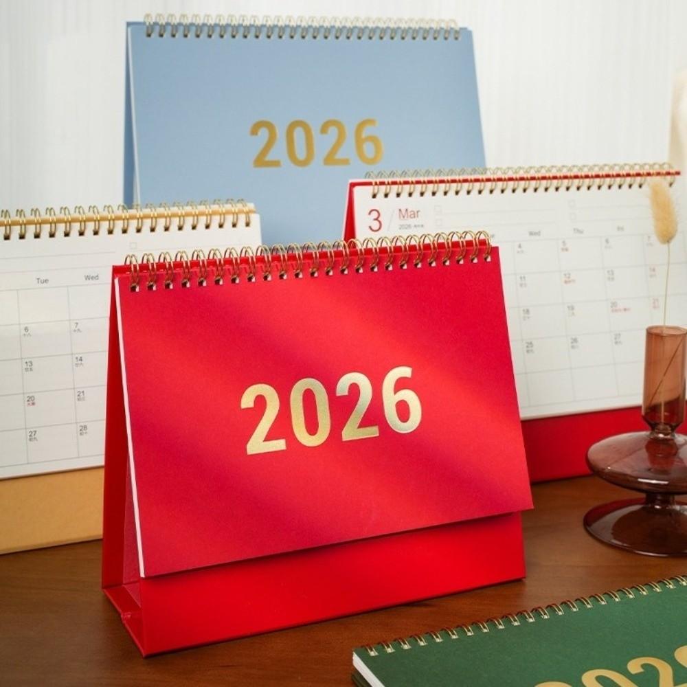 Premium Papier 2026 Tischkalender Beschreibbares Memo Stehender Klappkalender Zeitmanagement