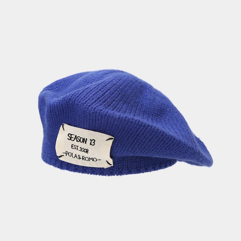 Autumn and winter new knitted beret ins literary and retro painter hat girls show their faces small versatile hat