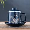 China Guofeng High-grade Heat-resistant Ceramic Tea Cup Tea Separation Cup Home Kung Fu Tea Set Personal Special