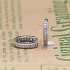 S925 Sterling Silver Hollow Heart Stud Earrings with Zircon for Women