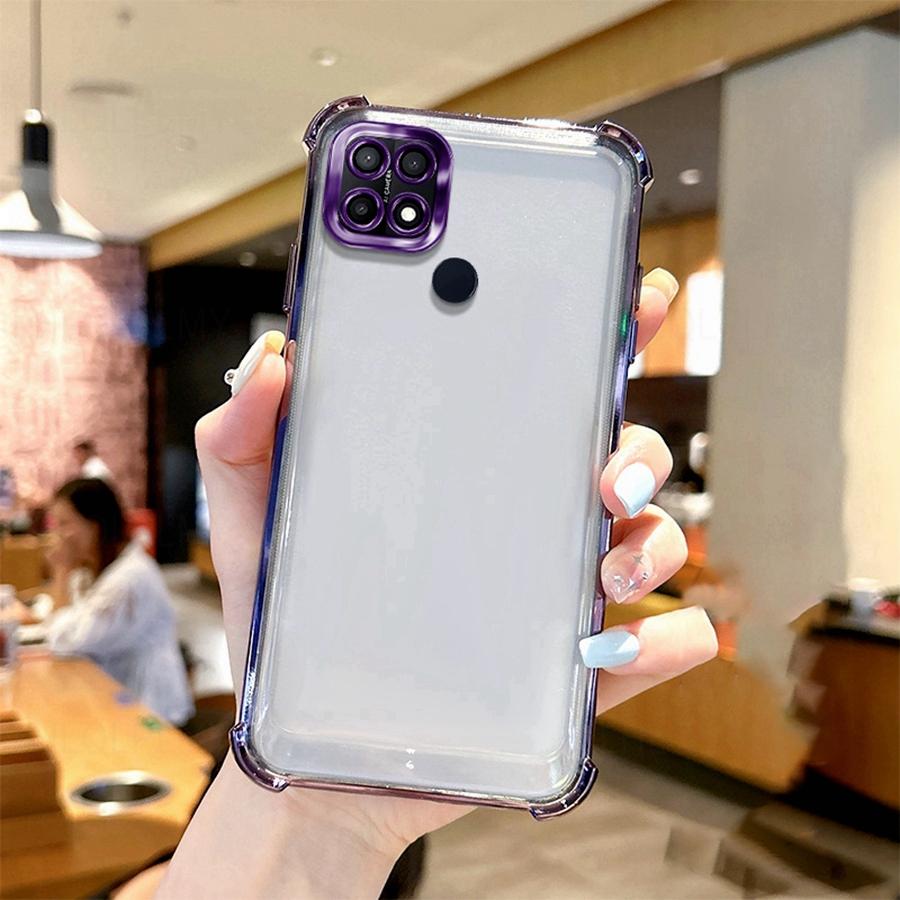 Airbag Shookproof Lens Case For Realme GT 5G 7 7T 14X 11 12 Pro Plus 12X 14 14T 8 9 5 6i 7i C31 Plating Silicone TPU Clear Cover