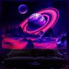 Trippy Planet Wandteppich, UV-reaktiv, Wasserfall, Landschaft, Raumdekoration, ästhetisch, psychedelisch, Wandbehang, Pilz, Gothic, Heimdekoration