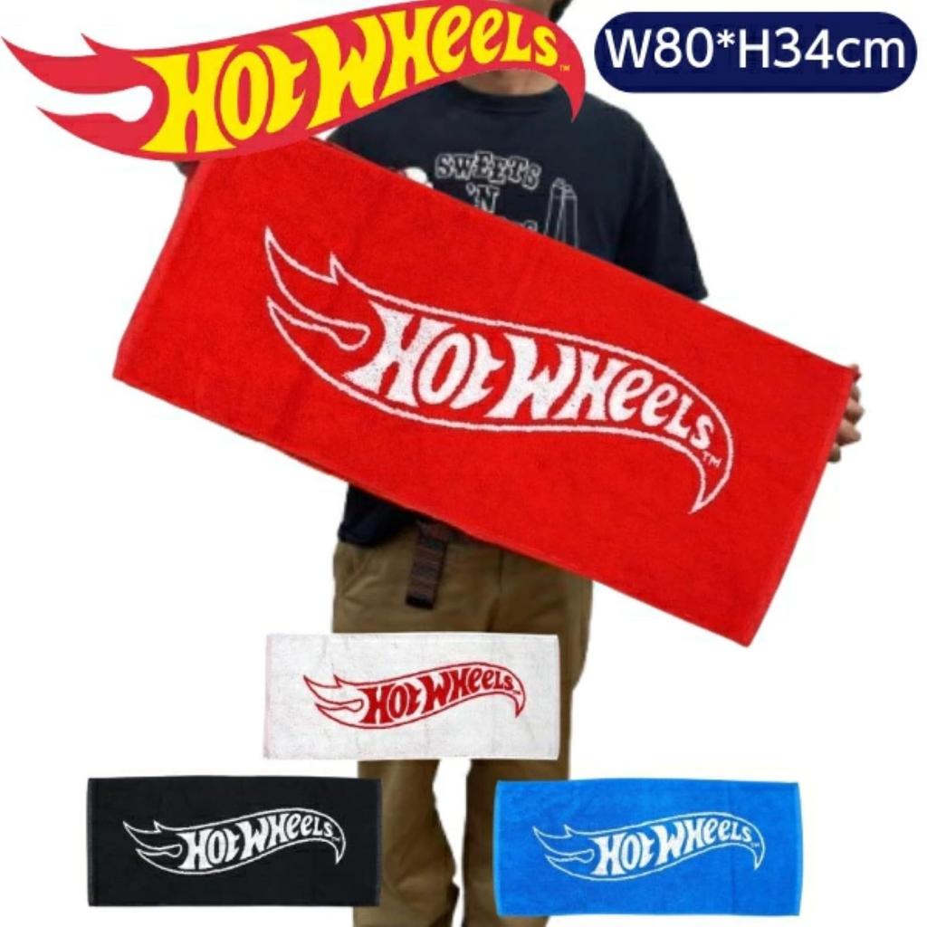 Official Hot Wheels face thick jacquard authentic Mattel hot wheel cotton American American cool logo towel, red, 100% cotton, weave, product, towel,