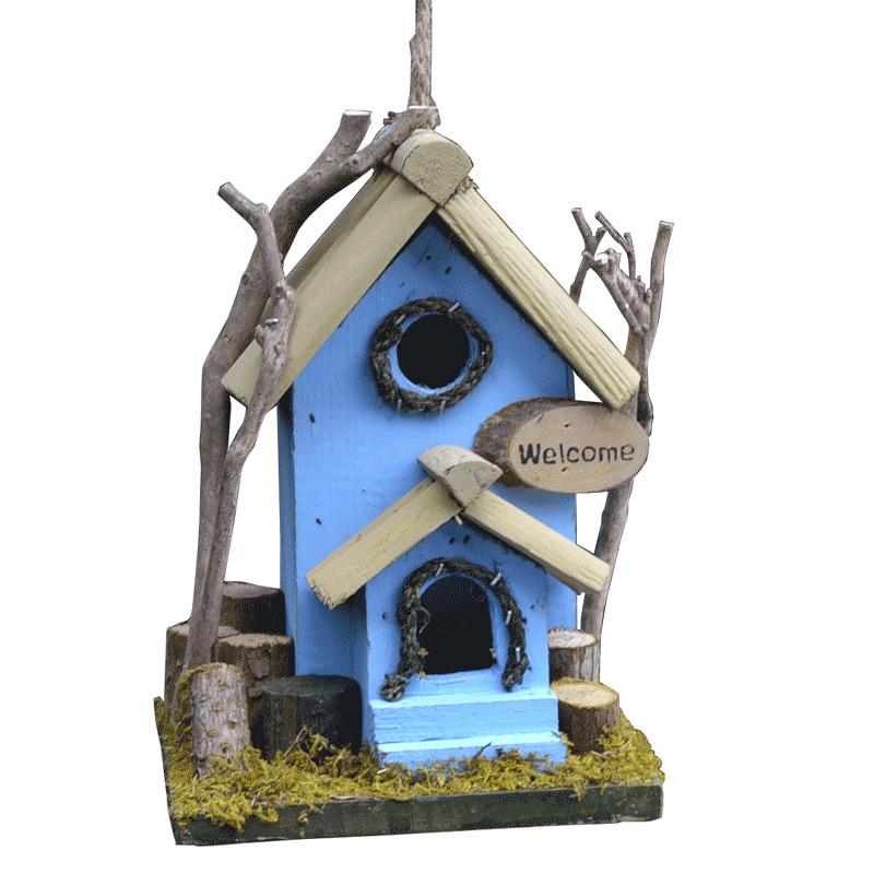 Xianci Outdoor Vogelhaus aus Massivholz: Garten-, Hof- oder Balkondekoration Ornament.