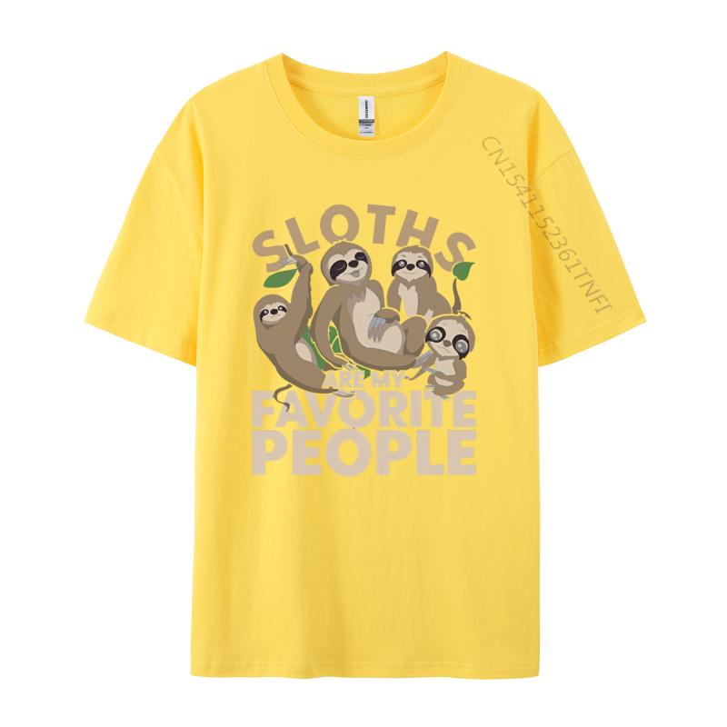 Sloths Are My Favorite People Zoo Animal T Shirt Unisex Pure Cotton Tee Shirt Print Tees Graphic Tshirt Free Shipping