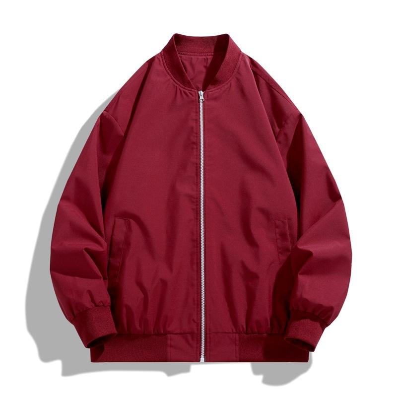 Baseball Neck Waterproof Jacket for Men and Women The Same Style Spring and Autumn Trendy Loose Solid Color Versatile Casual Jacket