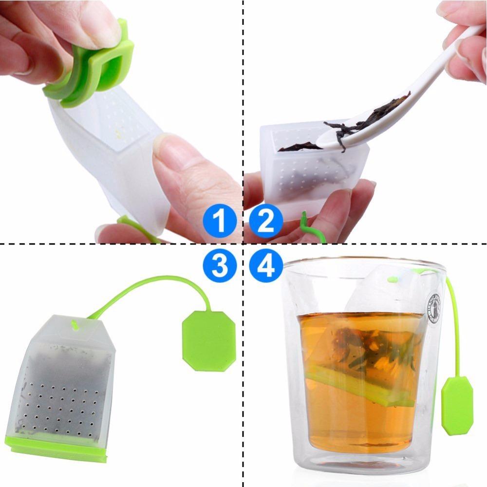 1Pcs Food-grade Silicone Tea Bags Colorful Style Tea Strainers Herbal Tea Infusers Filters Scented Tea Tools Accessories
