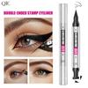 QIC double head seal eyeliner eyeliner waterproof non-smudging 2-in-1 seal