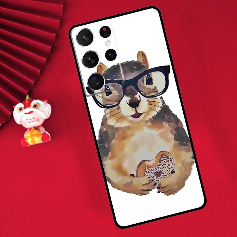 Cartoon Animal Squirrel Case For Samsung Galaxy S24 S26 Ultra S21 S22 S20 S23 S25 Ultra Plus S10 S25 FE Cover Funda