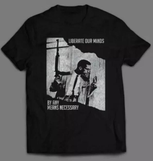 T-shirt Malcolm X, grafica artistica-full-HOT calda, Taglia S-5XL