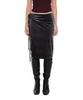 Too Much Tax Velour Midi Skirt Charcoal