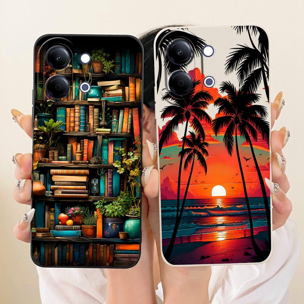 For Vivo Y05 Case Cover Cute Kawaii Luxury Fashion Flowers Cool Painted Silicone Casing For VivoY05