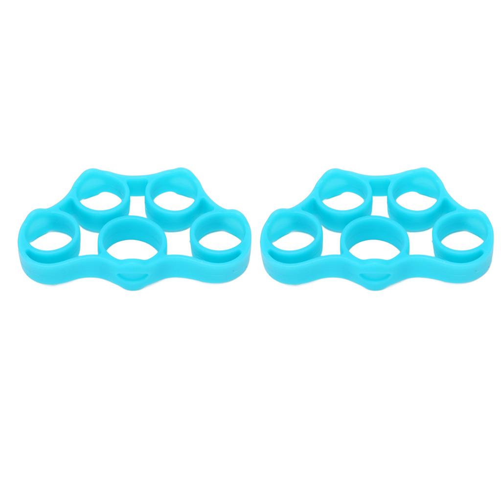 2Pcs Finger Exerciser Soft High Flexibility Silicone Portable Skin Friendly Finger Stretcher for Family Elderly Kids