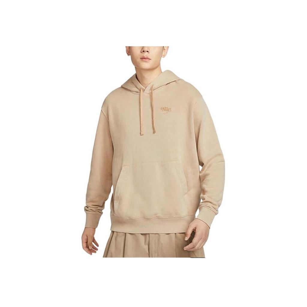 Nike Club AS NSW PO FT HDY Fine Solid Color Comfortable Soft Versatile Hoodie Men hoodies Khaki HQ4954200