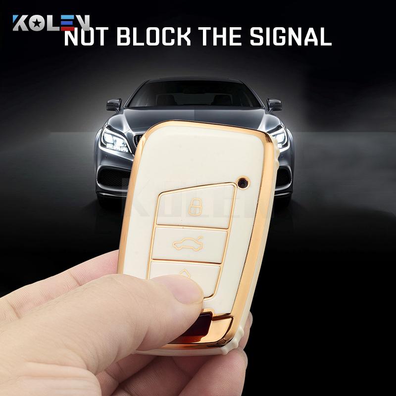Tpu Car Remote Key Case Cover Shell Fob For Vw Volkswagen Passat B8 Tiguan Magotan Golf For Skoda Kodiaq Superb A7 Accessories