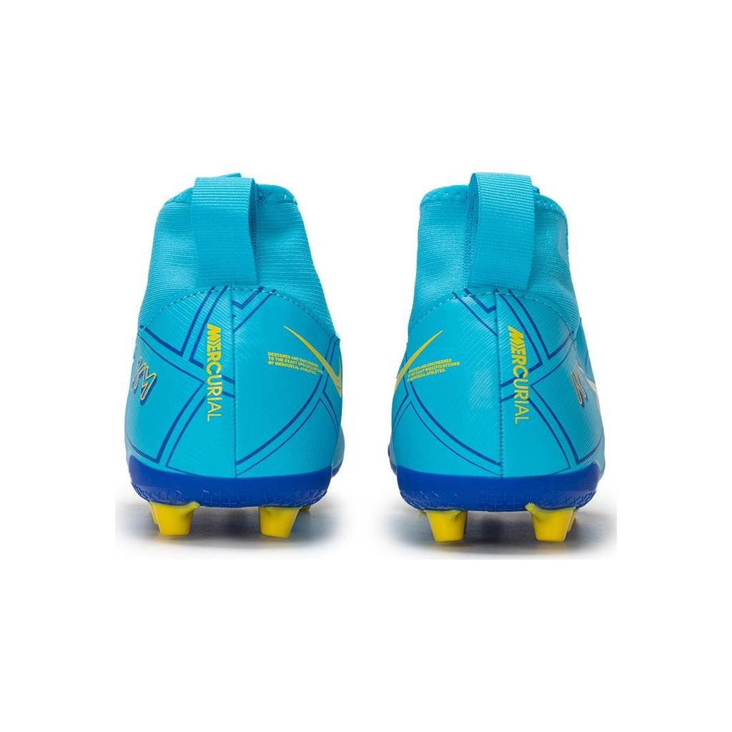 Nike Zoom Mercurial Superfly 9 Academy KM AG Cleats with Shock Absorption and Durability Kids Sneaker Blue DO9791-400