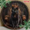 Metal Wall Art Black Cat Sign Vintage Style Kitchen Bar Decor Gift