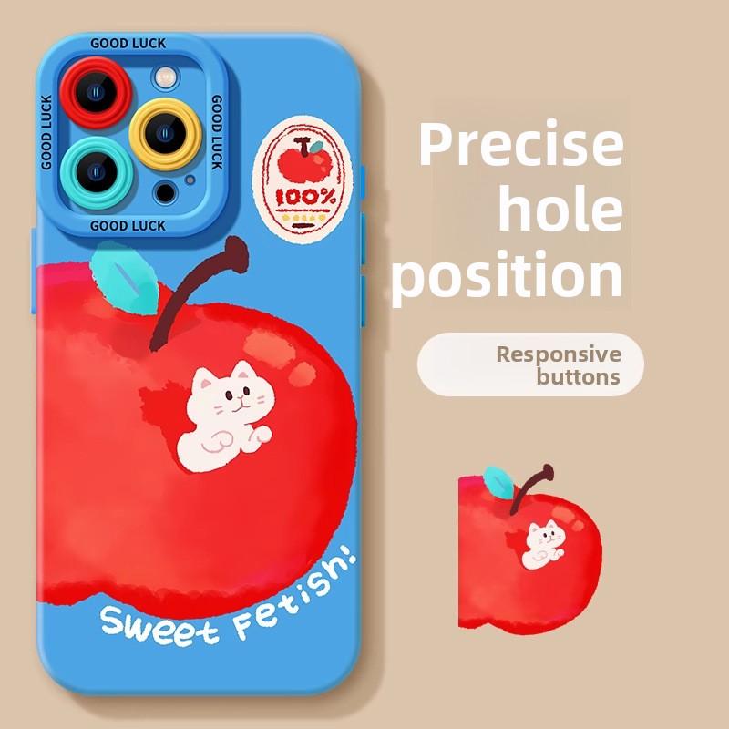 Red Apple iPhone 16 Pro Max Phone Case 17 Pro Full Coverage 17 Air Silicone 16 Shockproof 17 Soft Case TPU