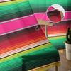 Bunte mexikanische Streifen Schlafzimmer transparente transparente Vorhänge Urlaub Dekoration Fenster Voile Tüll Vorhang