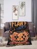 Halloween Gamer Pumpkin Crow Raven Bird Plush Flannel Blanket for Kids Soft Warm Bedspread Throw for Home Gift