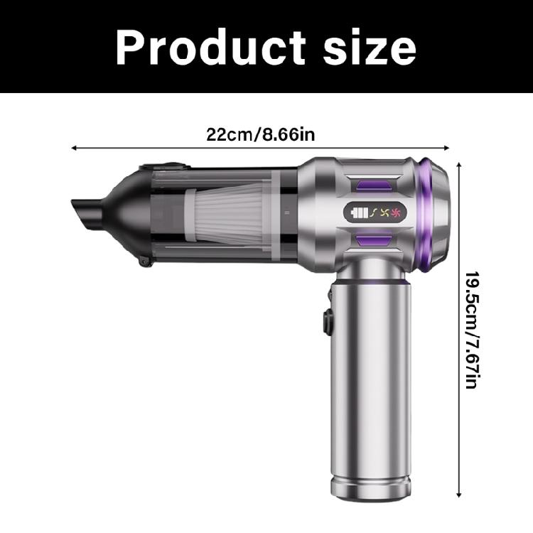 High Capacity Rechargeable Wireless Car Vacuum With Rotational Airflows Cyclonic System Quick Charge 3Hrs Deep Cleaning