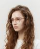 Yunouaieobeul P003 Jade Two-Tone Round Horn-Rimmed Glasses