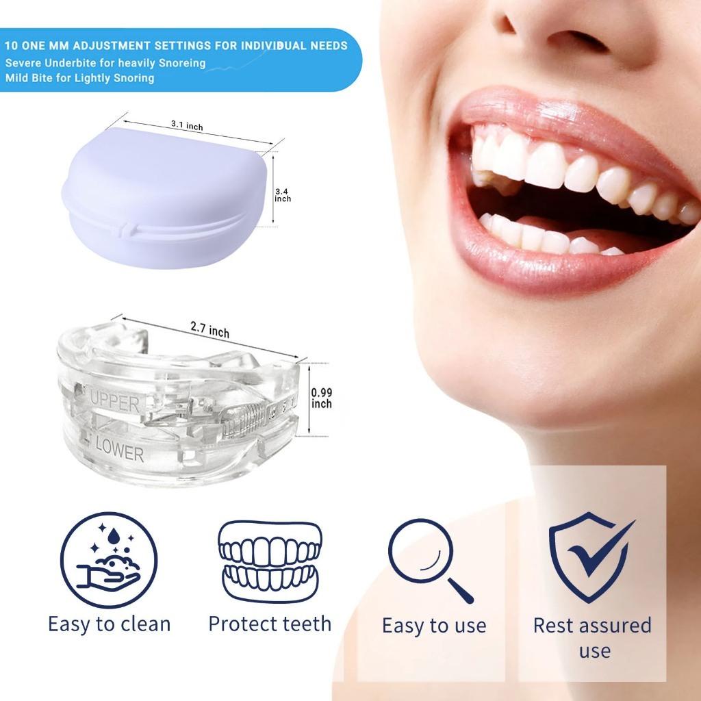 2 Einheiten Anti-Schnarch-Bruxismus-Mundschutz Zähne Bruxismus Schlafapnoe-Schutz Schnarch-Mundschutz Schnarchschutz Mechanismus