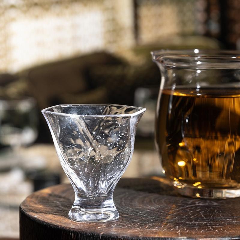 New Chinese Handmade Crystal Glass Master Cup, Home Bar Party Wine Glasses, Dining Table Fair Cups, Moving Gift Tea Cup Set