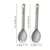 Camping Titanium Spork Spoon Outdoor Lightweight Fork Tableware Portable Picnic Hiking Travelling Ultralight Dinnerware 1PC