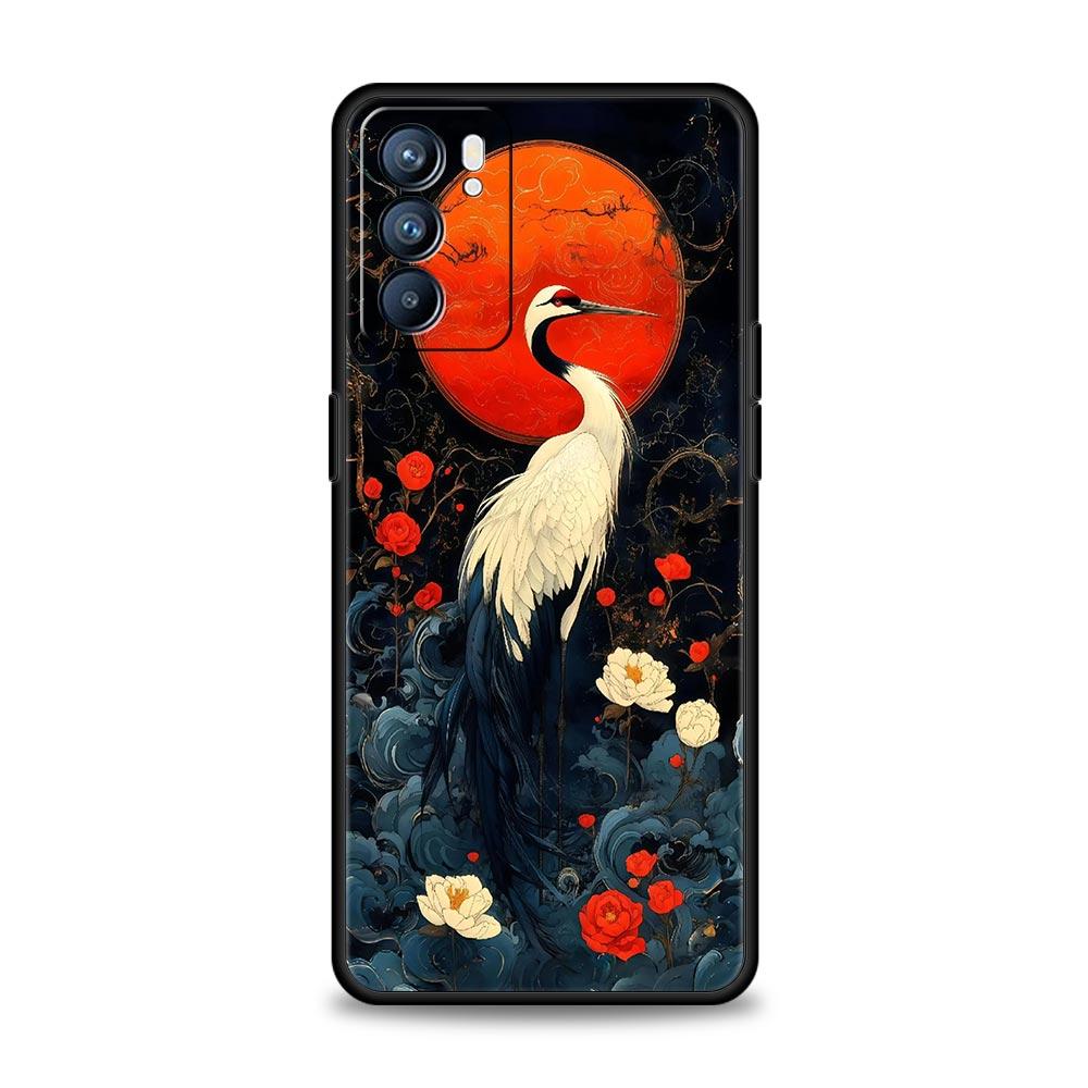 Japanese Style Art Japan Phone Case For Oppo Reno14 Reno13 Reno12 11 F 10 Find X5 X9 Pro A54 5G A53 A9 A16 A78 4G A80 A98 Cover