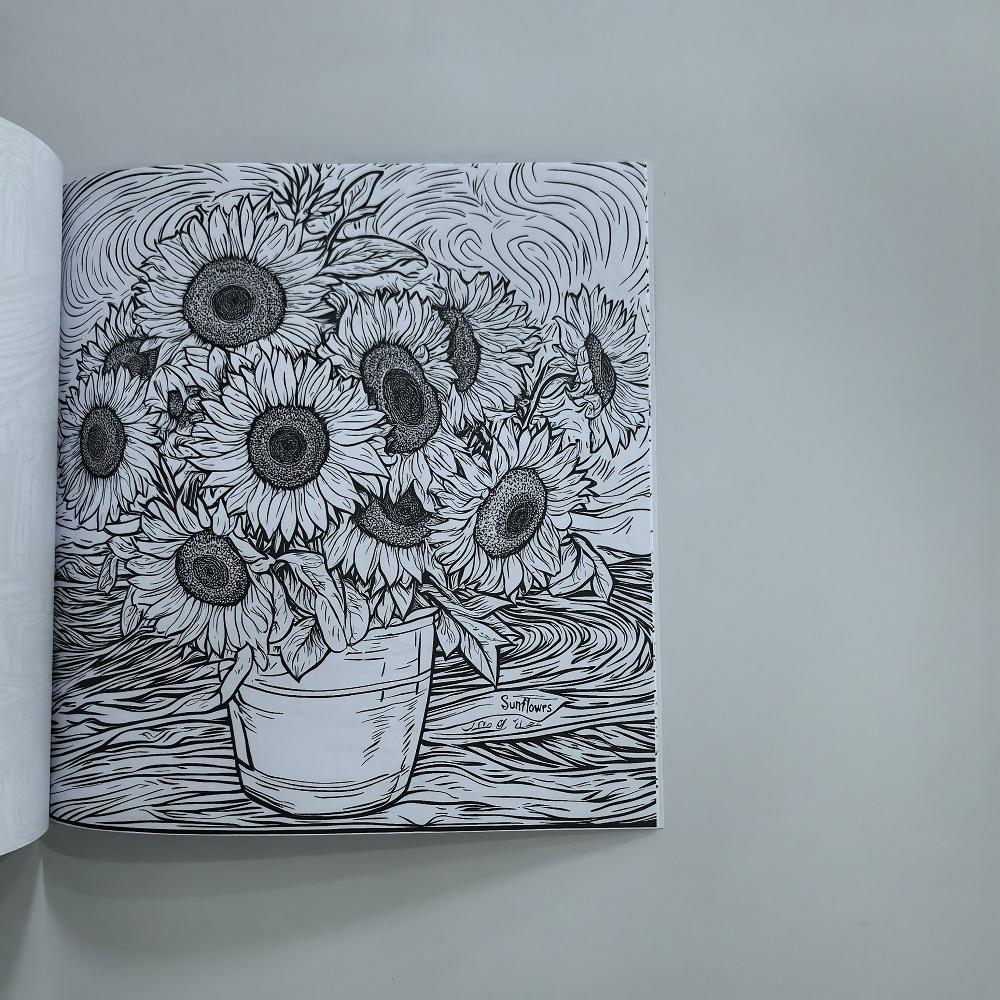 Van Gogh Style Coloring Book for Adults and Teens Stress Relief Creative Fun Activity Book Gift