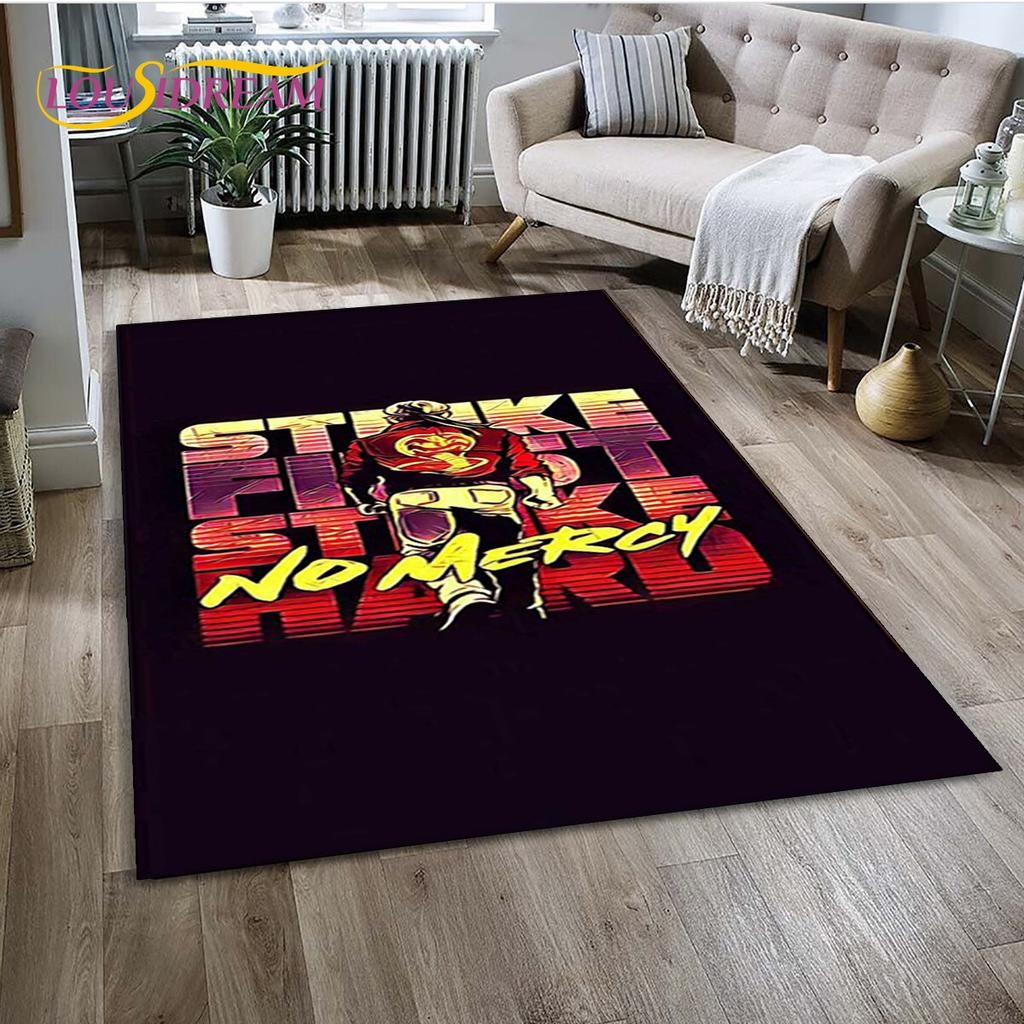 Dywan TV Karate Cobra Kai Amanda Duży, Dywan do Salonu Sypialni Sofa Mata pod Drzwi Dekoracja, Mata Podłogowa Antypoślizgowa do Zabawy dla Dzieci