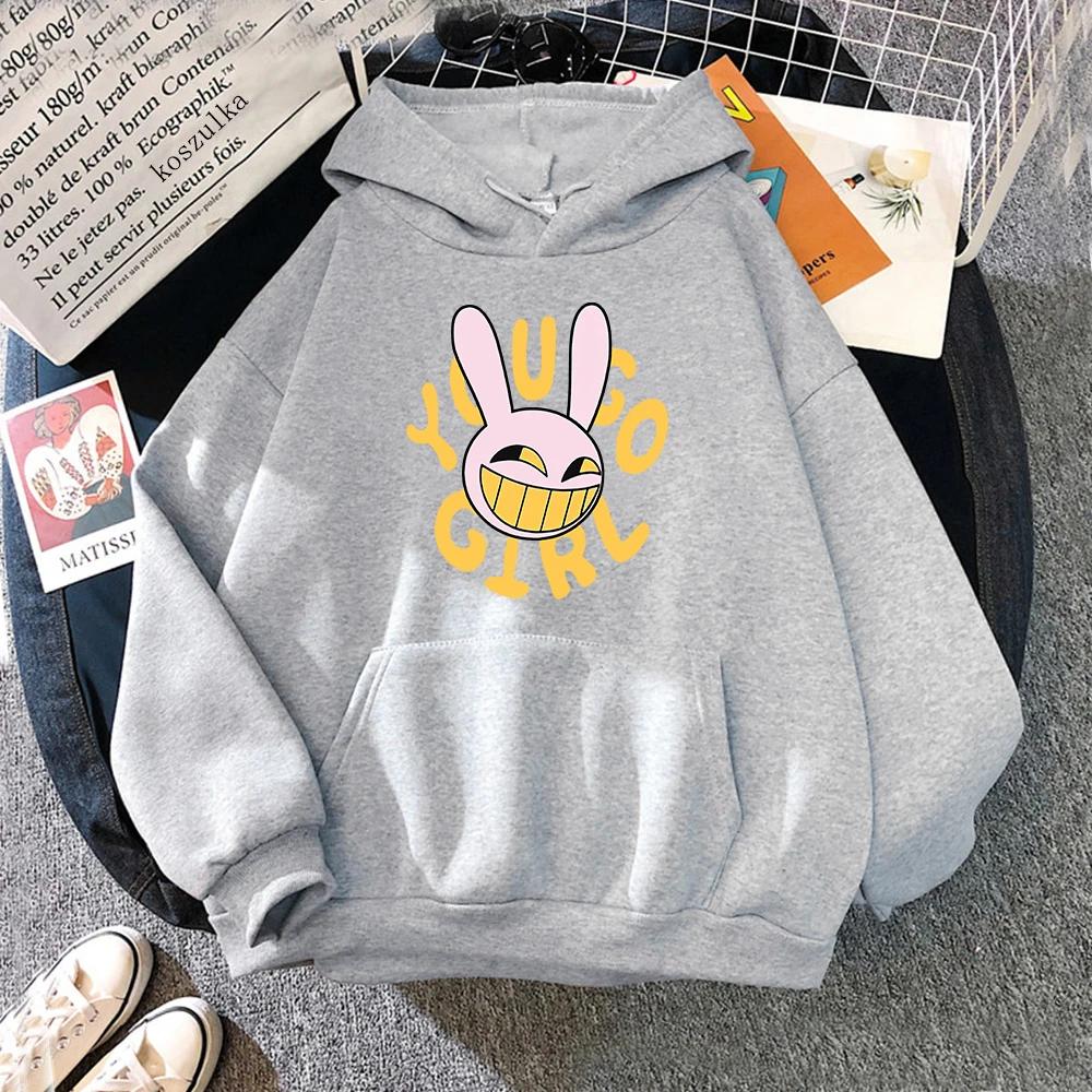 YOU GO GIRL Digital Circus Jax Hoodie Fashion Unisex Harajuku Funny Cute Rabbit Hoodie Unisex Cartoon Vintage Pullover Sweatshirt