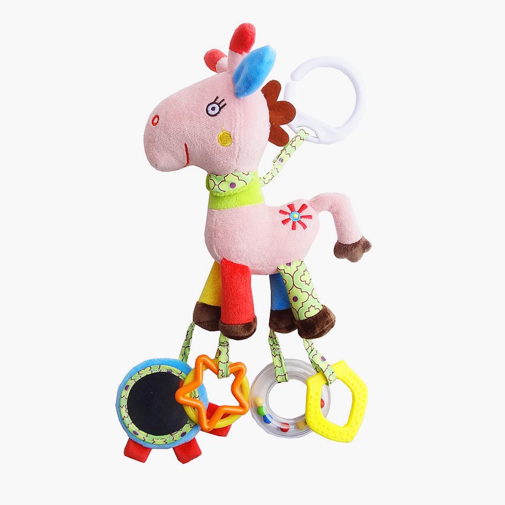 Sommerfugl-babyvogn rangler Spedbarnsseng Mobil plysj-uglebjørn Håndklokke Småbarn Musikalske dukkeleker