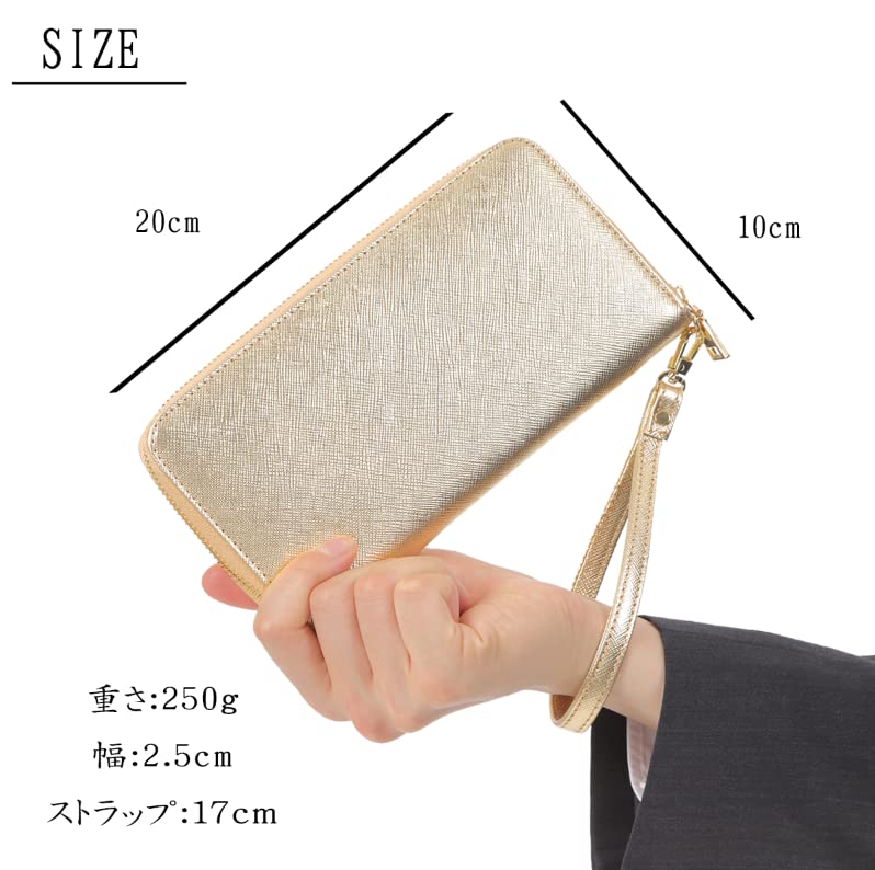 ORION Welt Auswahl Echtes Leder Lange Geldbörse (Wunderschönes Silber) Damen Geldbörse (RundreißverschlussGroßes Fassungsvermögen) Mondlicht Geschenk