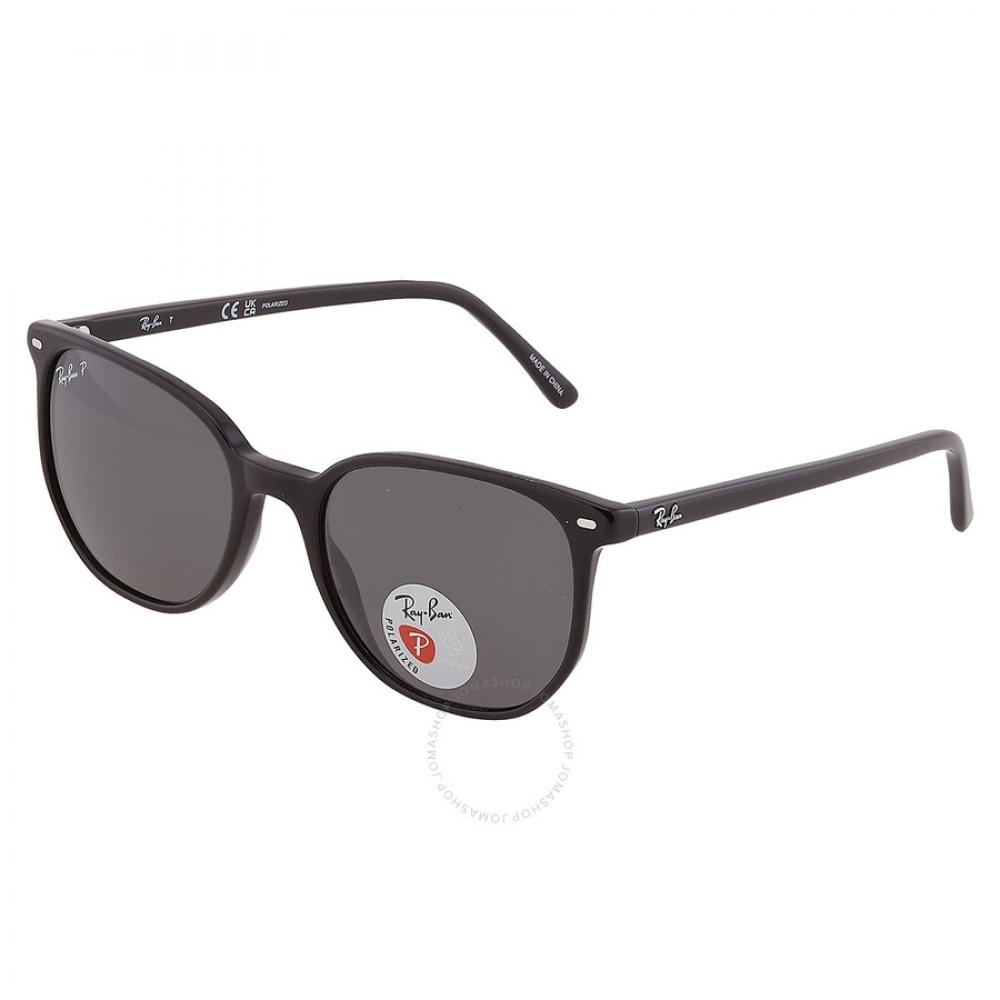 Ray Ban Elliot Polarized Black Square Unisex Sunglasses Rb2197 901 48 54