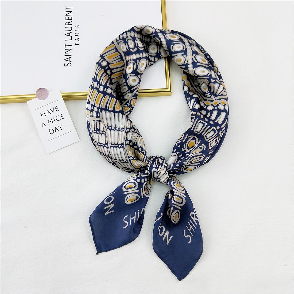 Fashion Decoration Scarf Hairband Tie Hair 70 Small Square Scarf Silk Scarf Women'S Spring And Autumn Versatile Small Scarf Professional Scarf