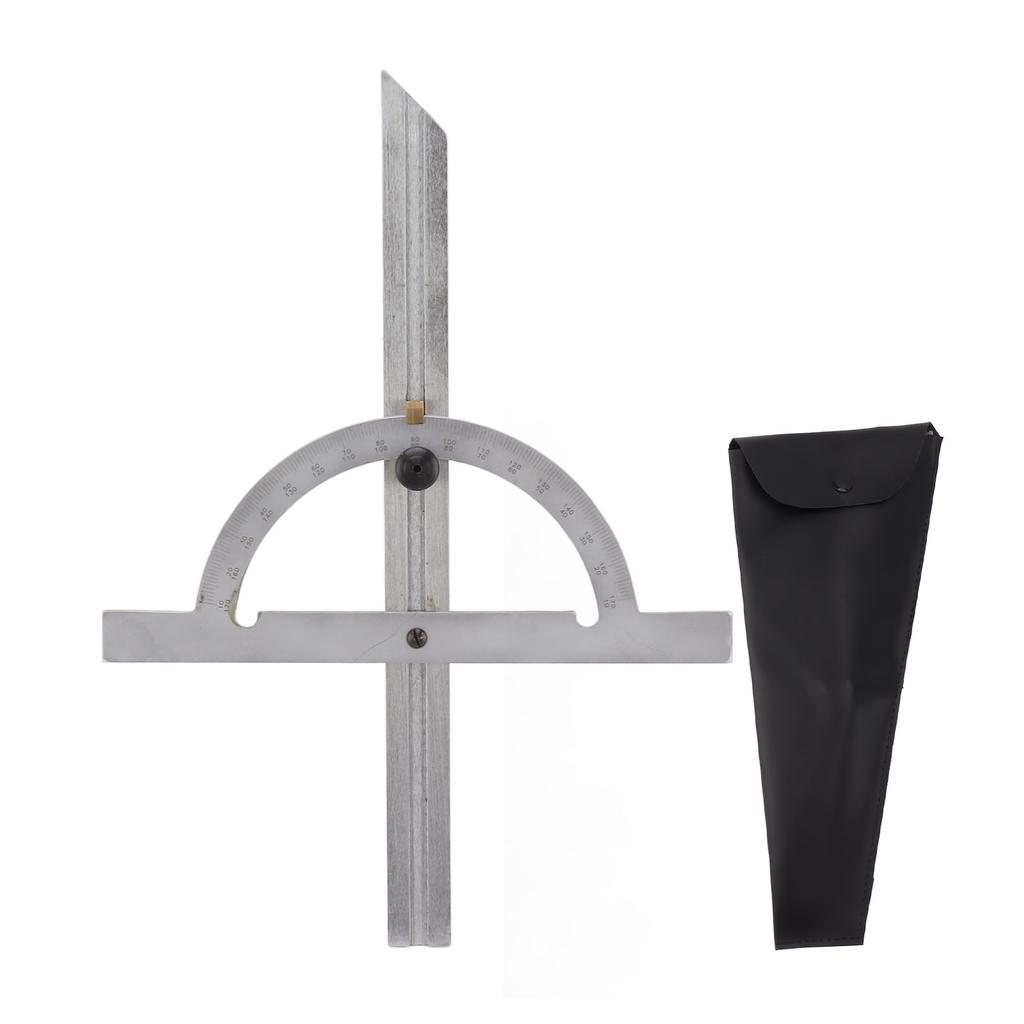 Woodworking Protractor Carbon Steel High Accuracy Easy Read Portable Adjustable Angle Ruler 150 X
