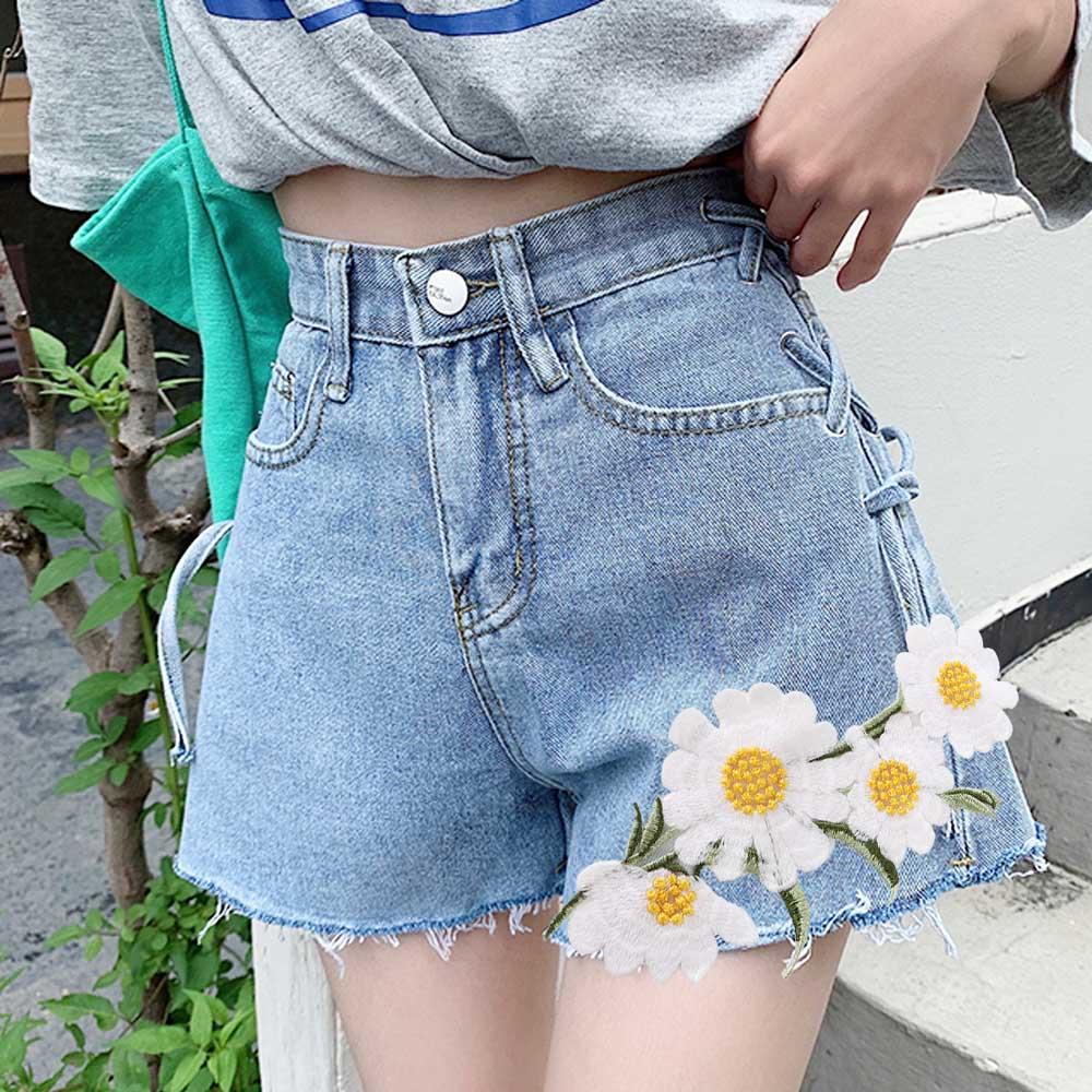 Elegant Flower Embroidered Patches Exquisite Clothes Patches DIY Clothing Applique  Sewing
