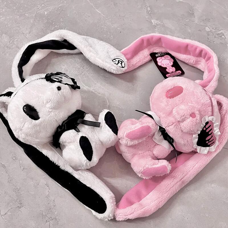Masque de nuit Ours Sombre Style Gothique Œil en Cœur Marionnette Lapin Universelle à Main Jouet en Peluche Série Sombre Mignonne Pour Cadeau