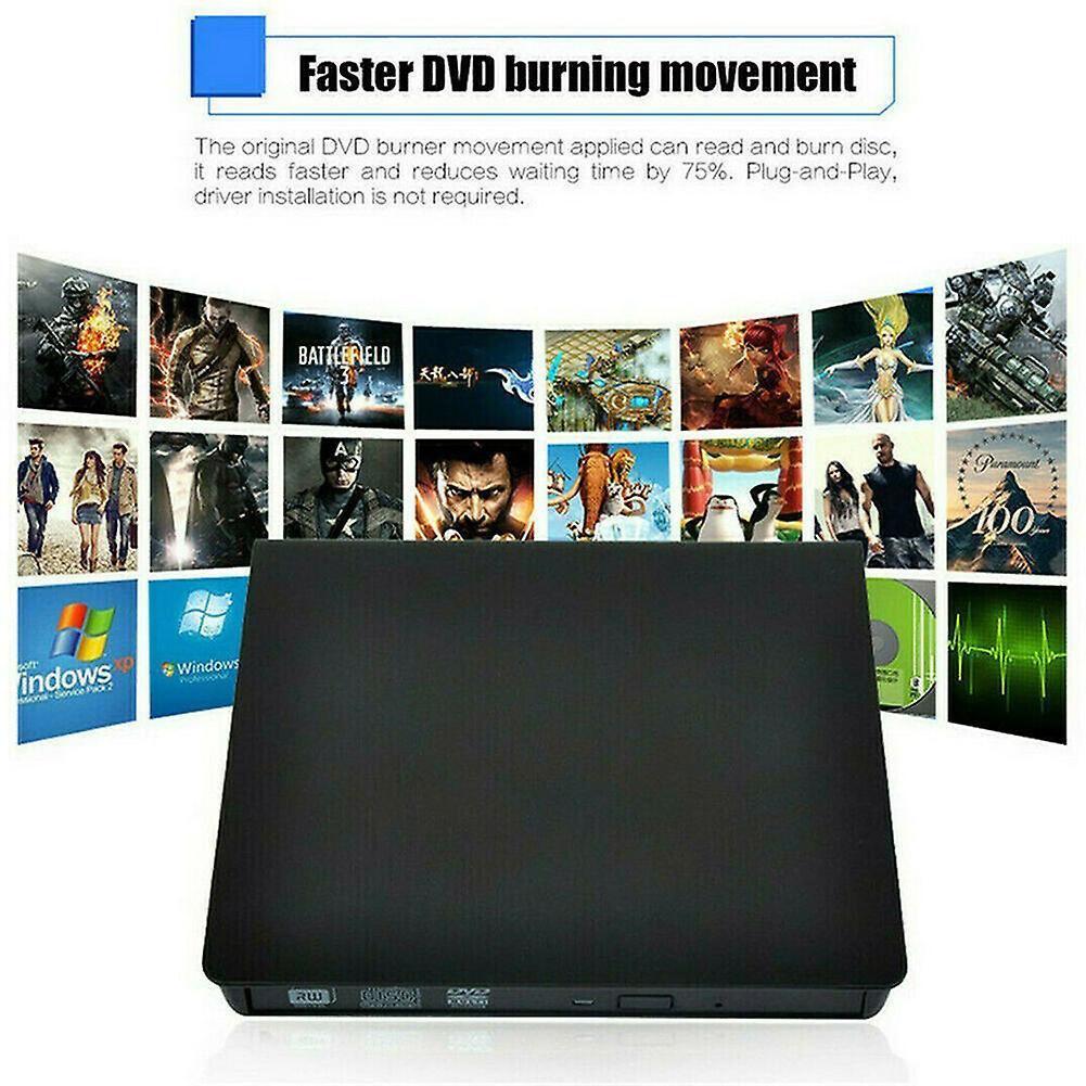 External DVD Optical Drive USB 3.0 DVD Player Type-C DVD ROM Reader Writer Disk Drive