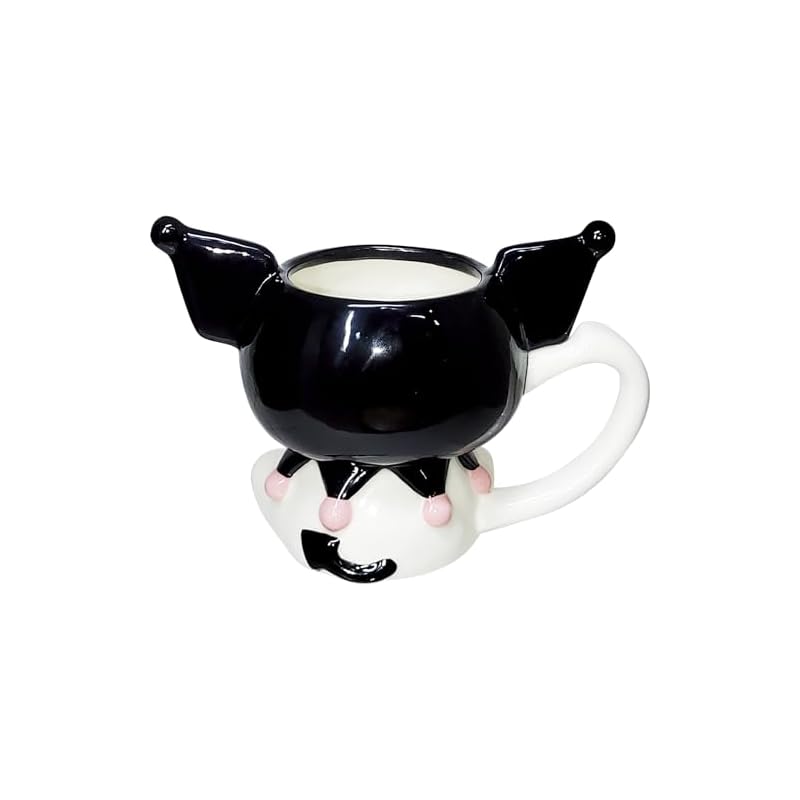 Sanrio Kuromi Mug, approx. 200ml, Die-Cut, Sanrio Merchandise, Tableware, SAN4359-4