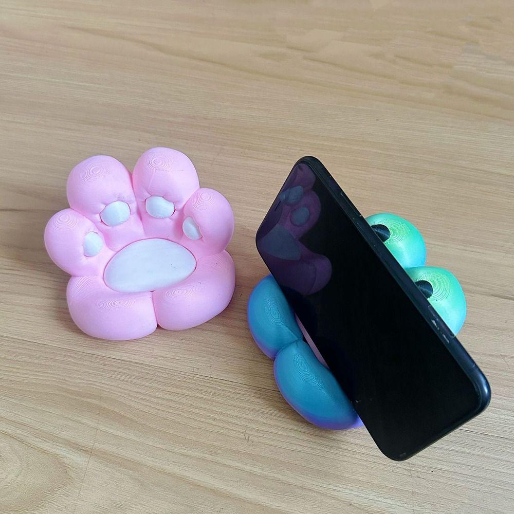 3D Printing Cat Paw Pad Phone Holder Desktop Decor Cell Phone Stand Holder  for Desktop Organizers