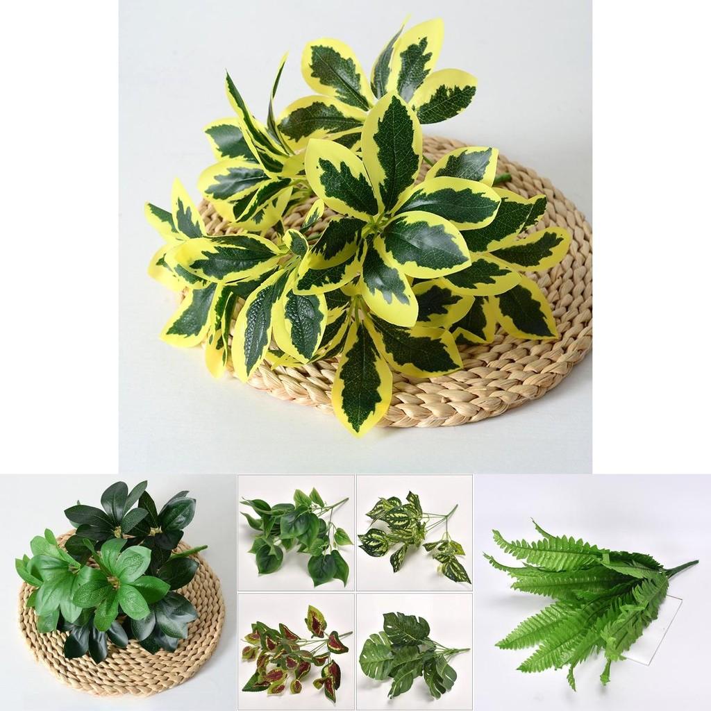 Plant Wall Faux Greenery With Multiple Leaf Types For Home Decoration And Event Backdrops