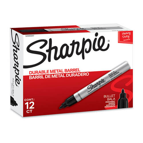 Sharpie Marker s kovovým tělem 12 ks. (Kulka)