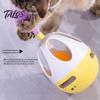 Self Playing Cat Toys for Boredom Interactive Wobble Toy, Automatic 360 Degree Rotating Feather Chirping Pet Sound, Touch Activated Toy Indoor