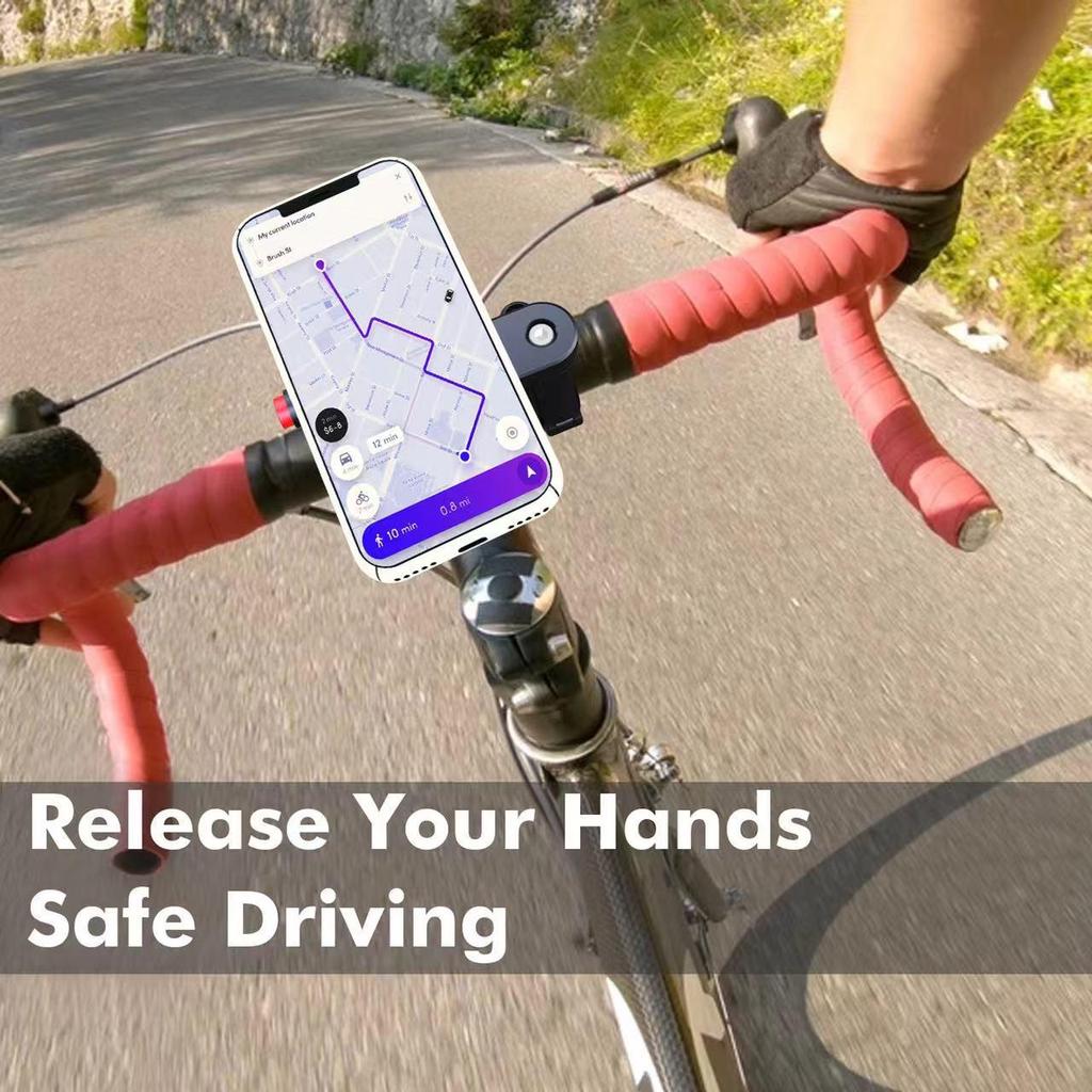 Detachable 360° Rotating Bike & Motorcycle Phone Mount for Easy Navigation