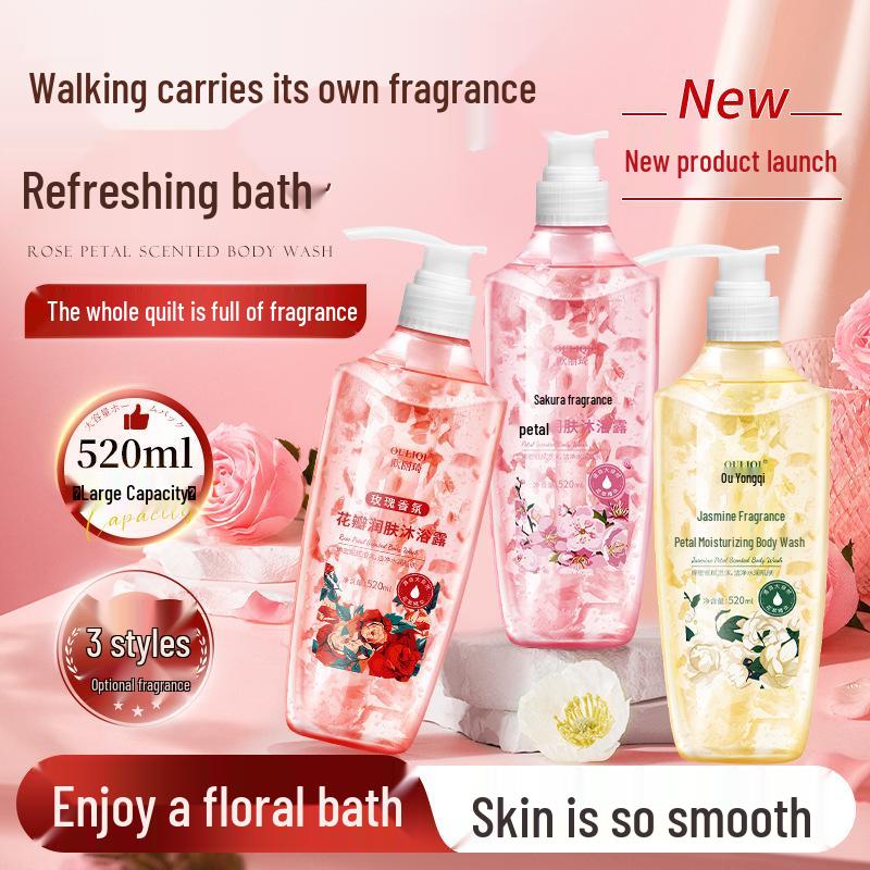 Petal Body Wash: Long-lasting Fragrance, Gentle Moisturizing, Soothing, Oil Control, Deep Cleansing. Ready to Ship.