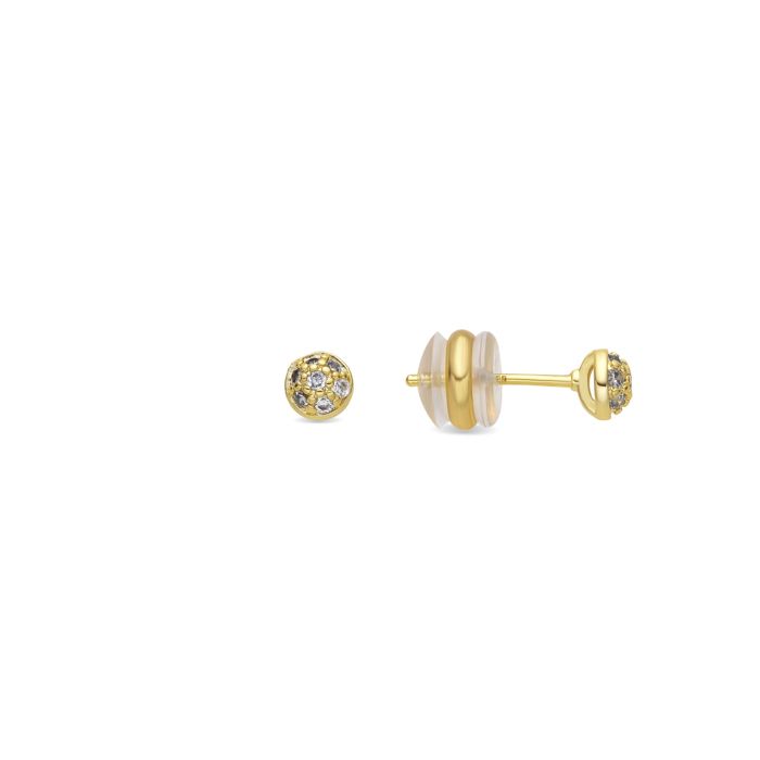 Boucles d'oreilles - LUXENTER - Chikra - Plaqué or 18k - Oxyde de zirconium pavé - Doré